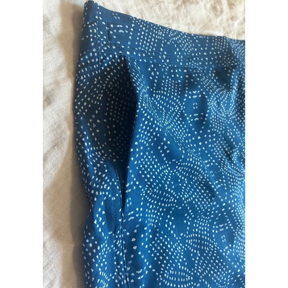 RipSkirt Hawaii Wrap Skirt Womens Large Blue‎ White Medallion Quick Dry Athletic